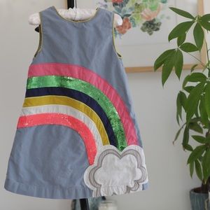 Sequinned rainbow dress